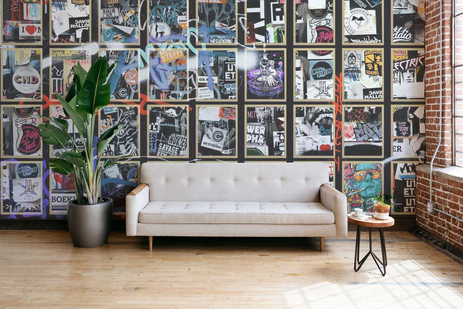 Grunge Street Graffiti Wall Mural-Wall Mural-Eazywallz