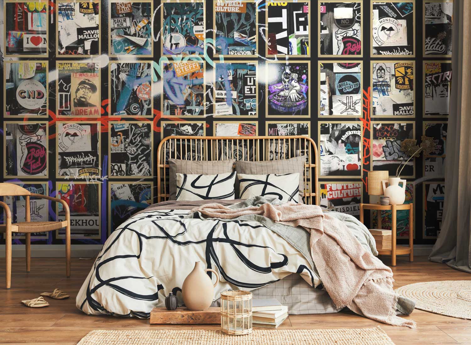 Grunge Street Graffiti Wall Mural-Wall Mural-Eazywallz