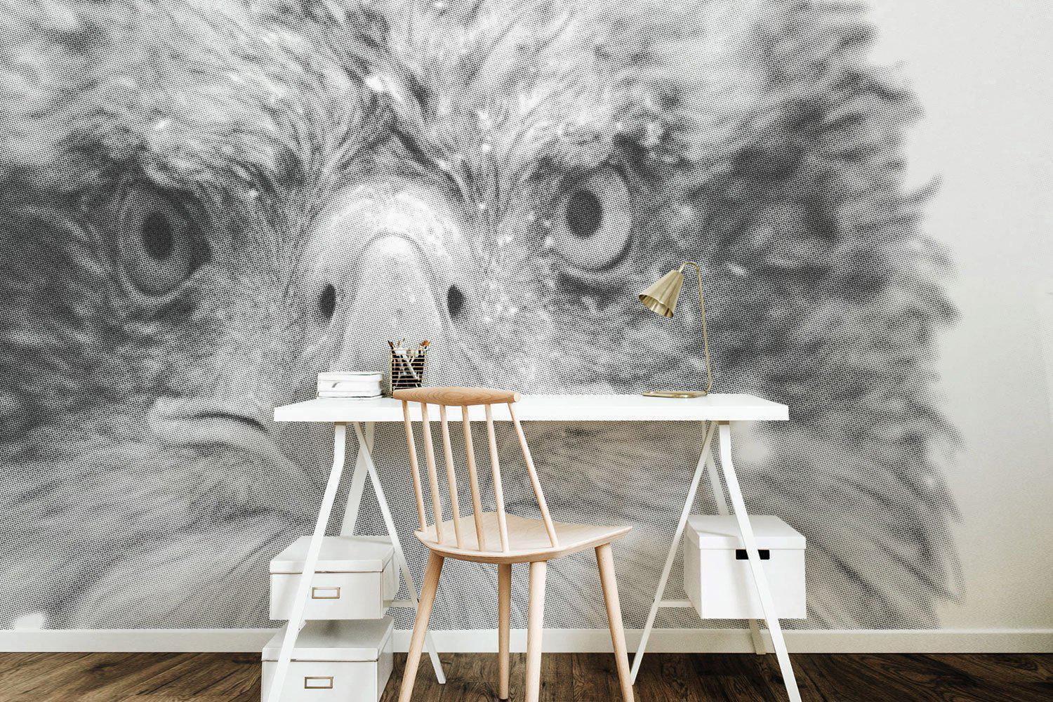 Halftone Bald Eagle Wall Mural-Wall Mural-Eazywallz