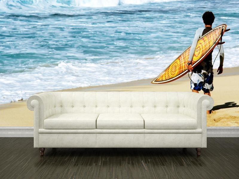 Hawaiian surf Wall Mural-Wall Mural-Eazywallz
