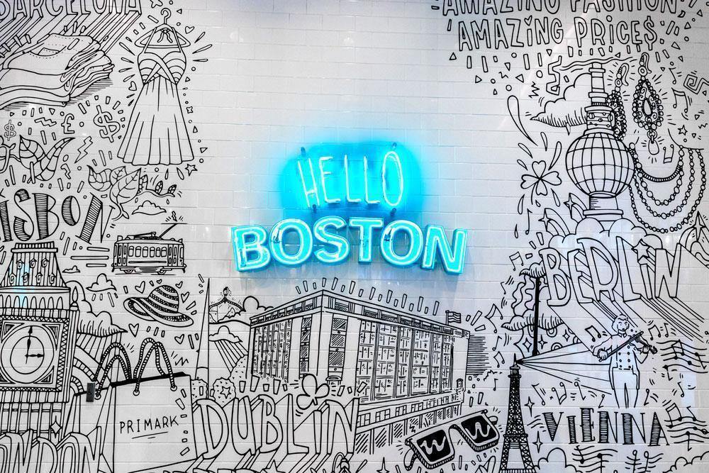 Hello Boston Wall Mural-Wall Mural-Eazywallz