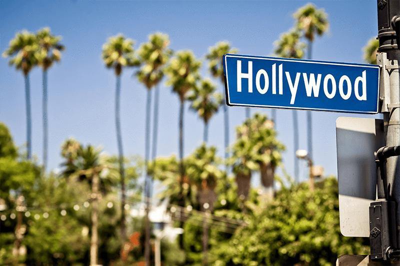 Hollywood Street Sign Wall Mural-Wall Mural-Eazywallz