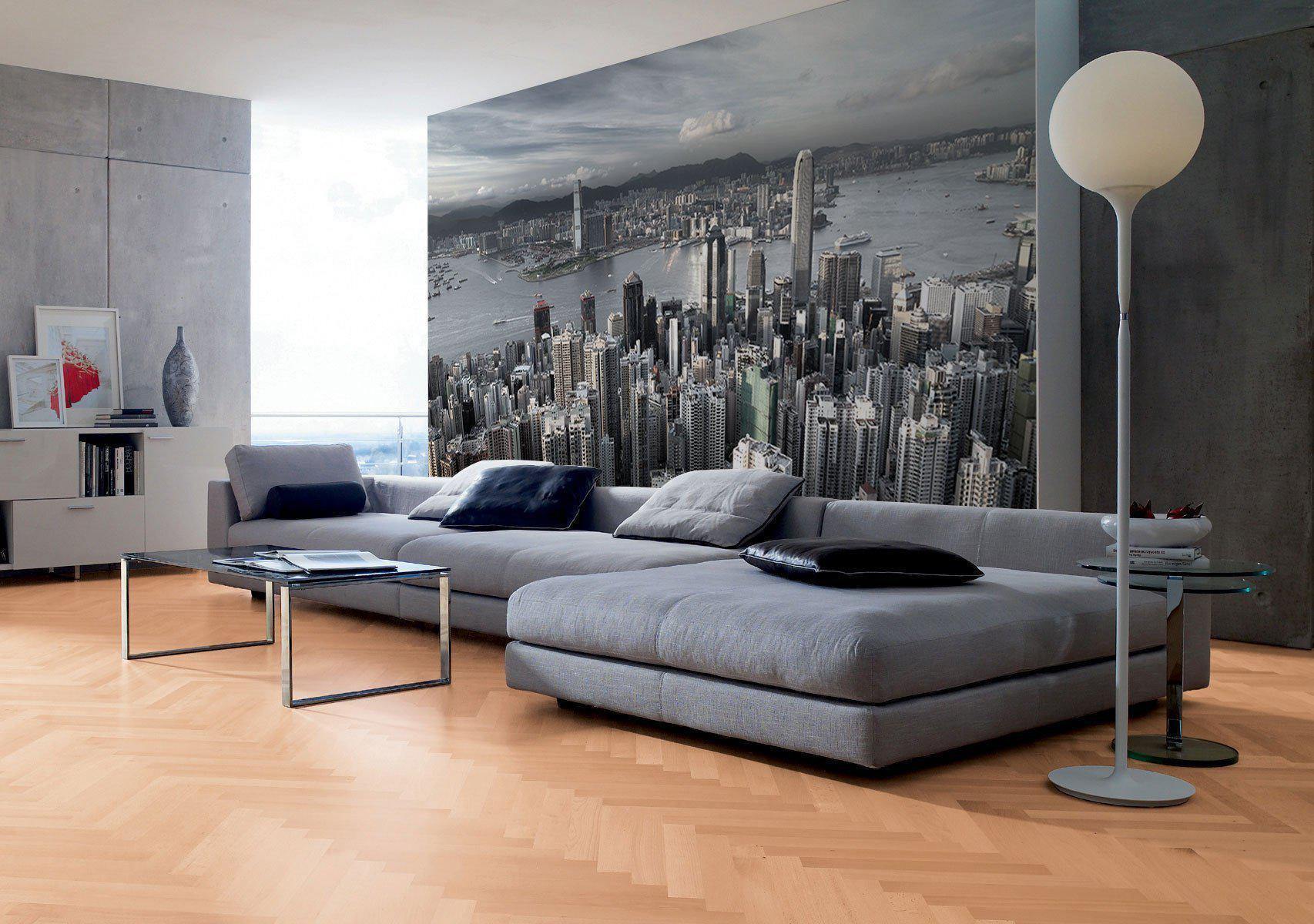 Hong Kong Cityscape Wall Mural-Wall Mural-Eazywallz