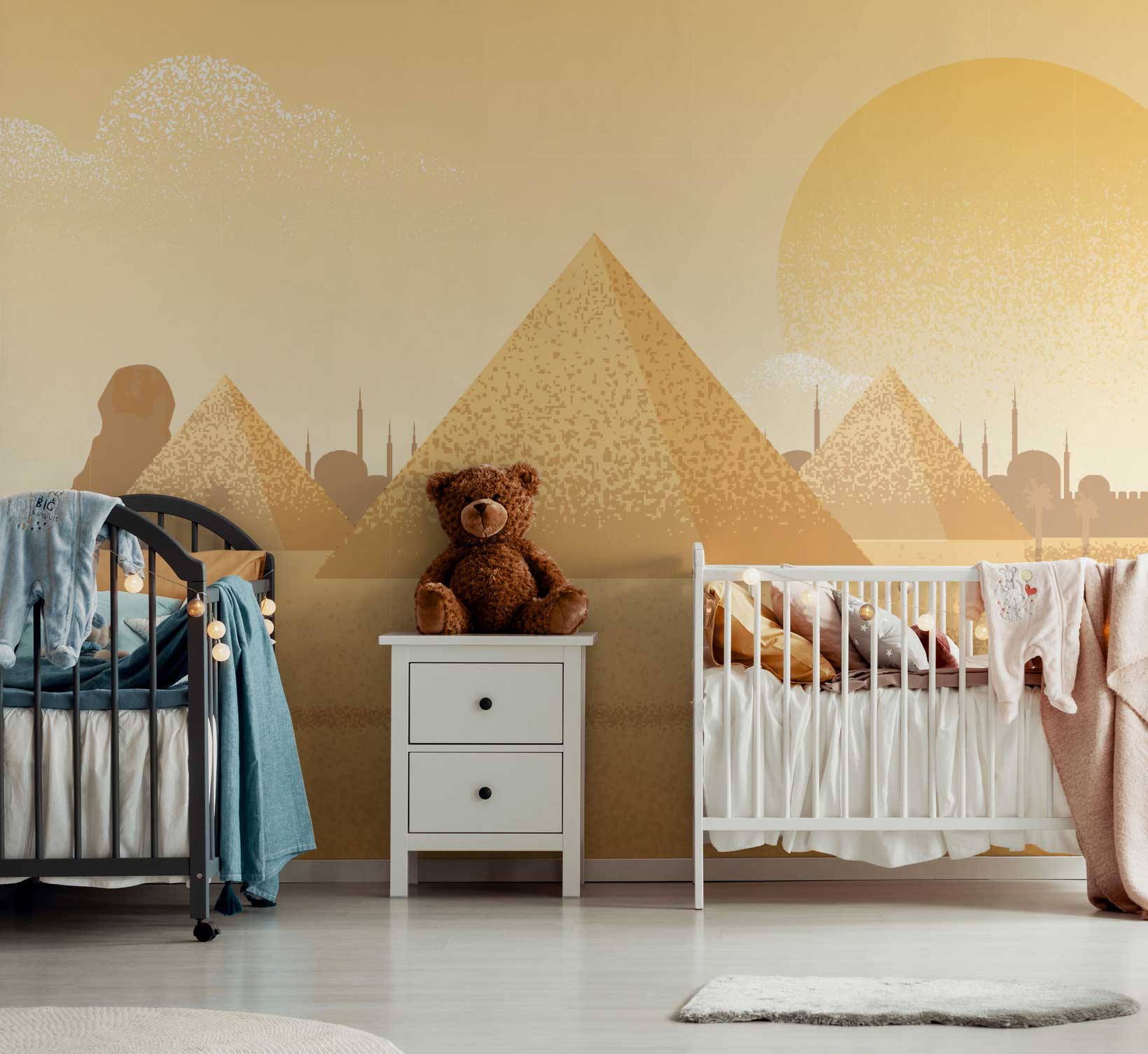 Illustrated Desert Landscape Wall Mural-Wall Mural-Eazywallz