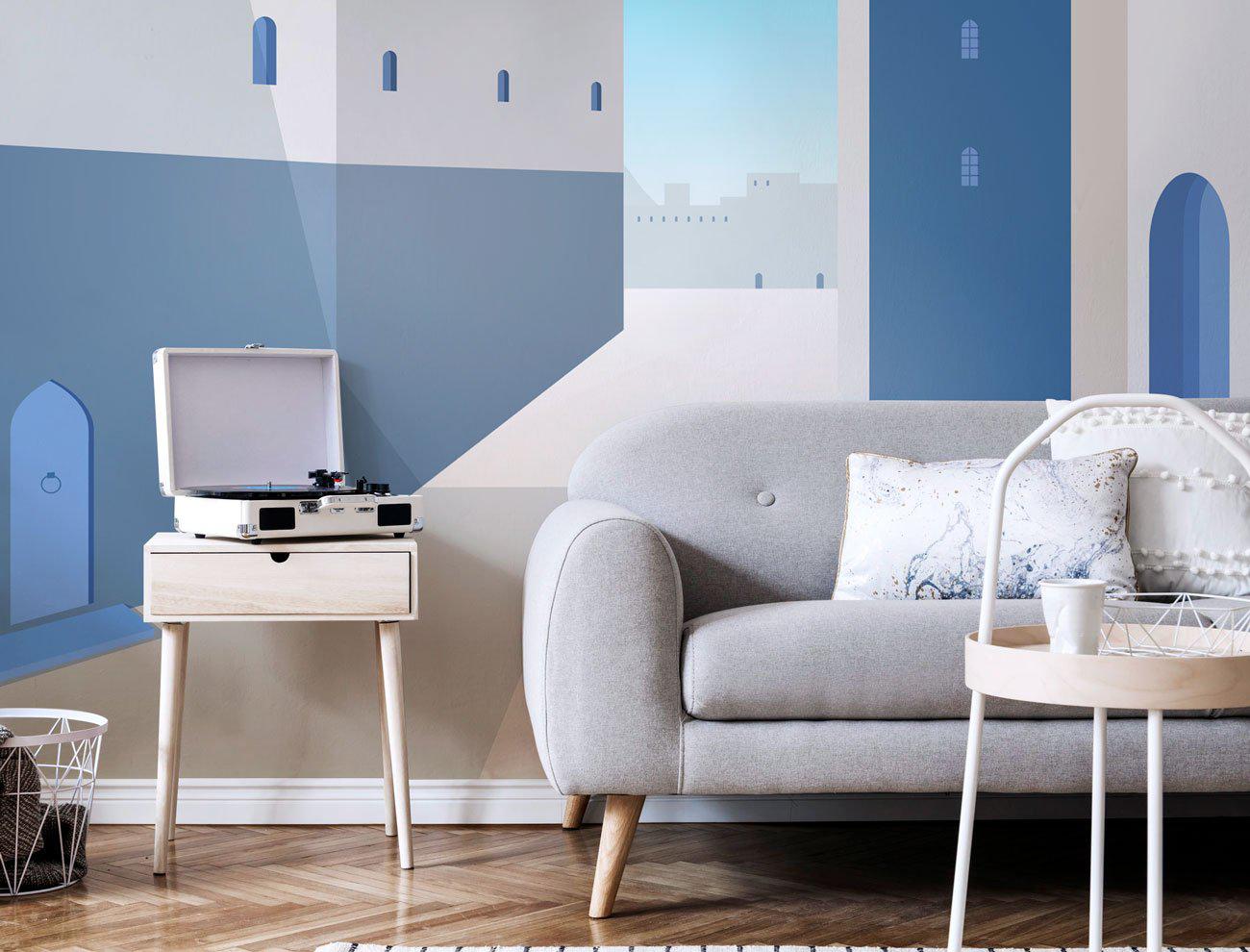 Illustrated Morocco Street Wall Mural-Wall Mural-Eazywallz