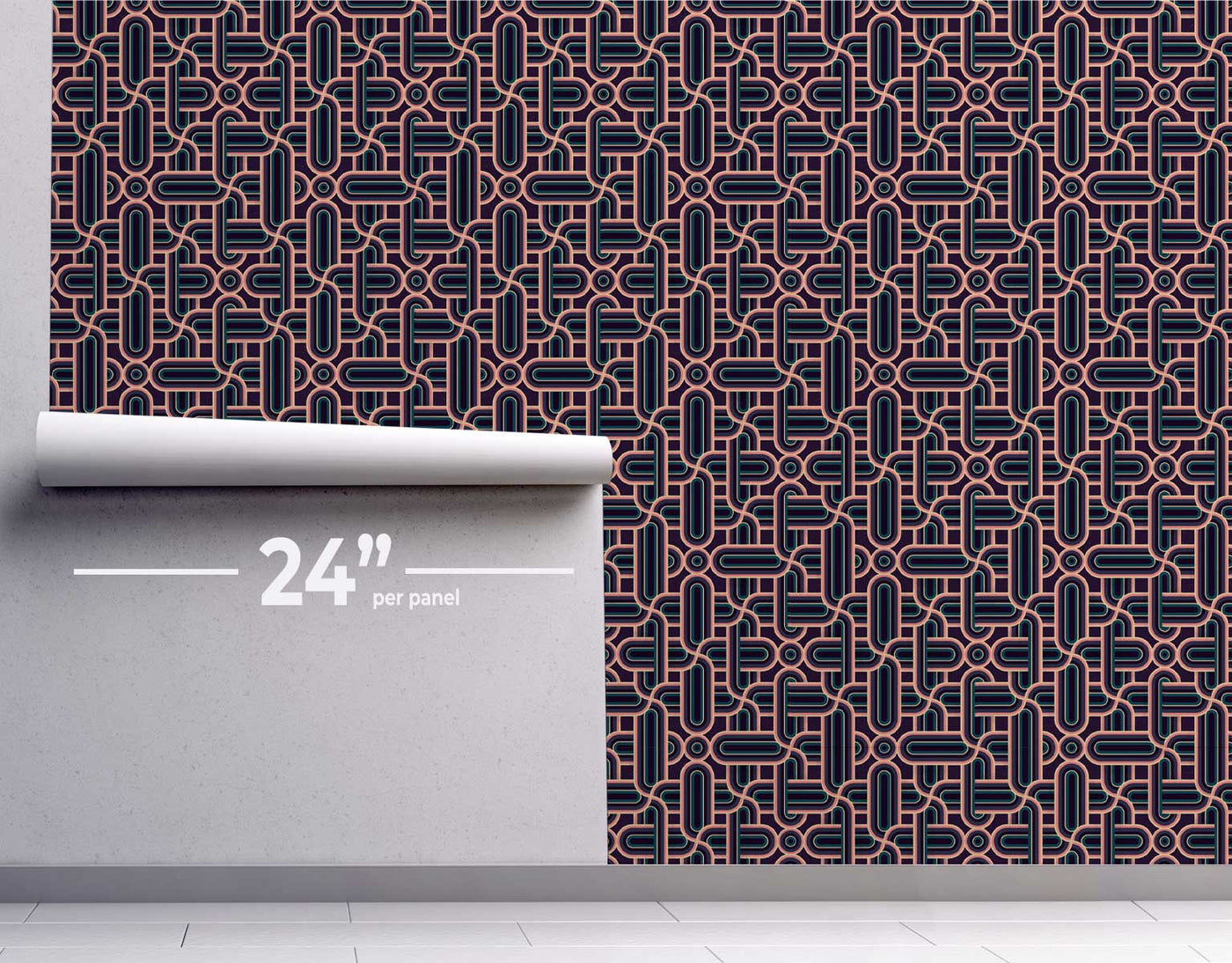 Interlaced Geometric Wallpaper #452-Repeat Pattern Wallpaper-Eazywallz
