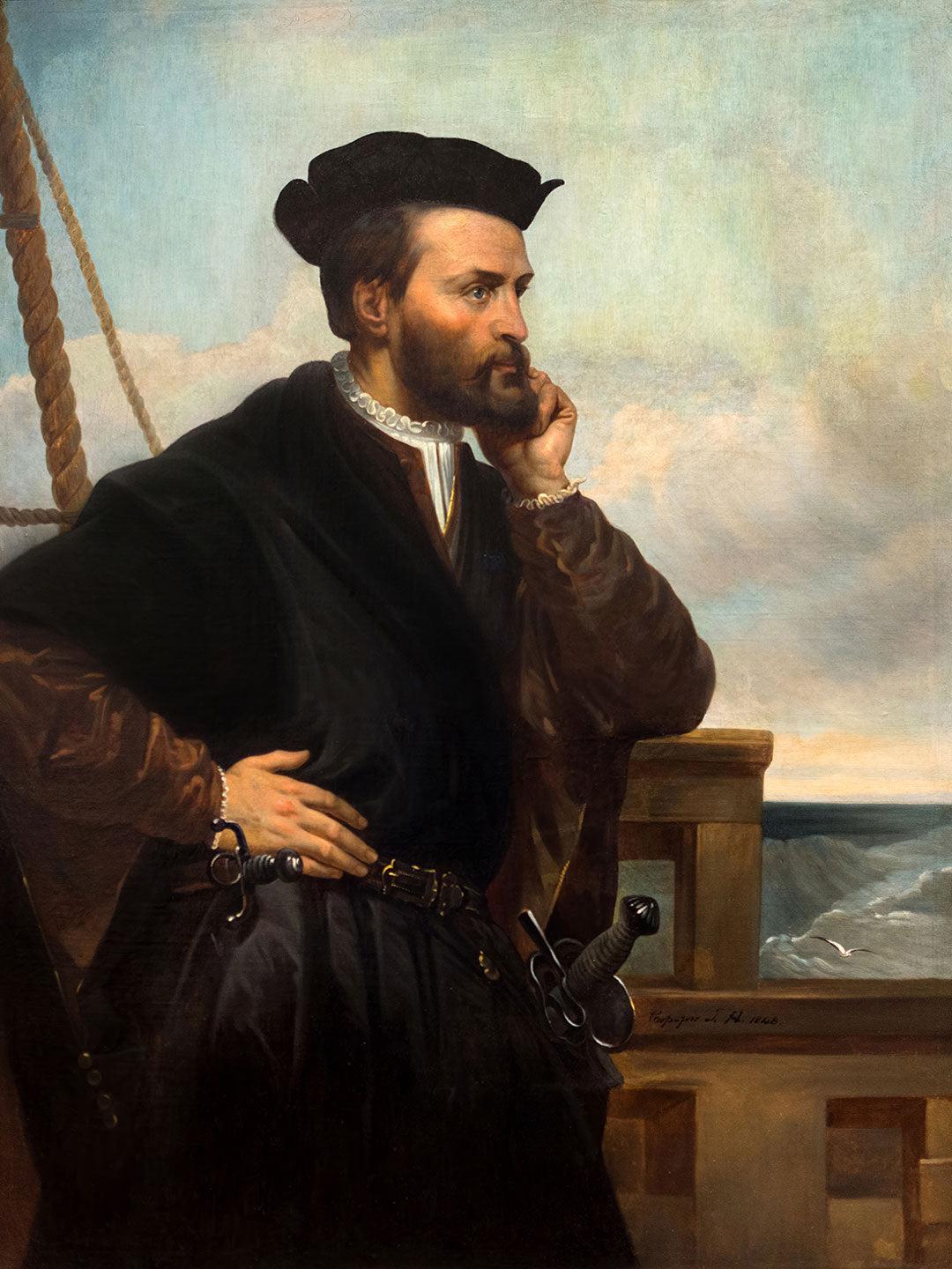 Jacques Cartier Portrait Wall Mural-Wall Mural-Eazywallz