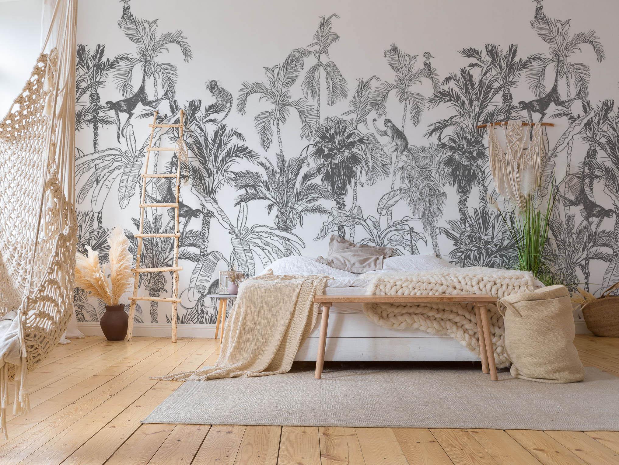 Jungle Dream Toile Wall Mural-Wall Mural-Eazywallz