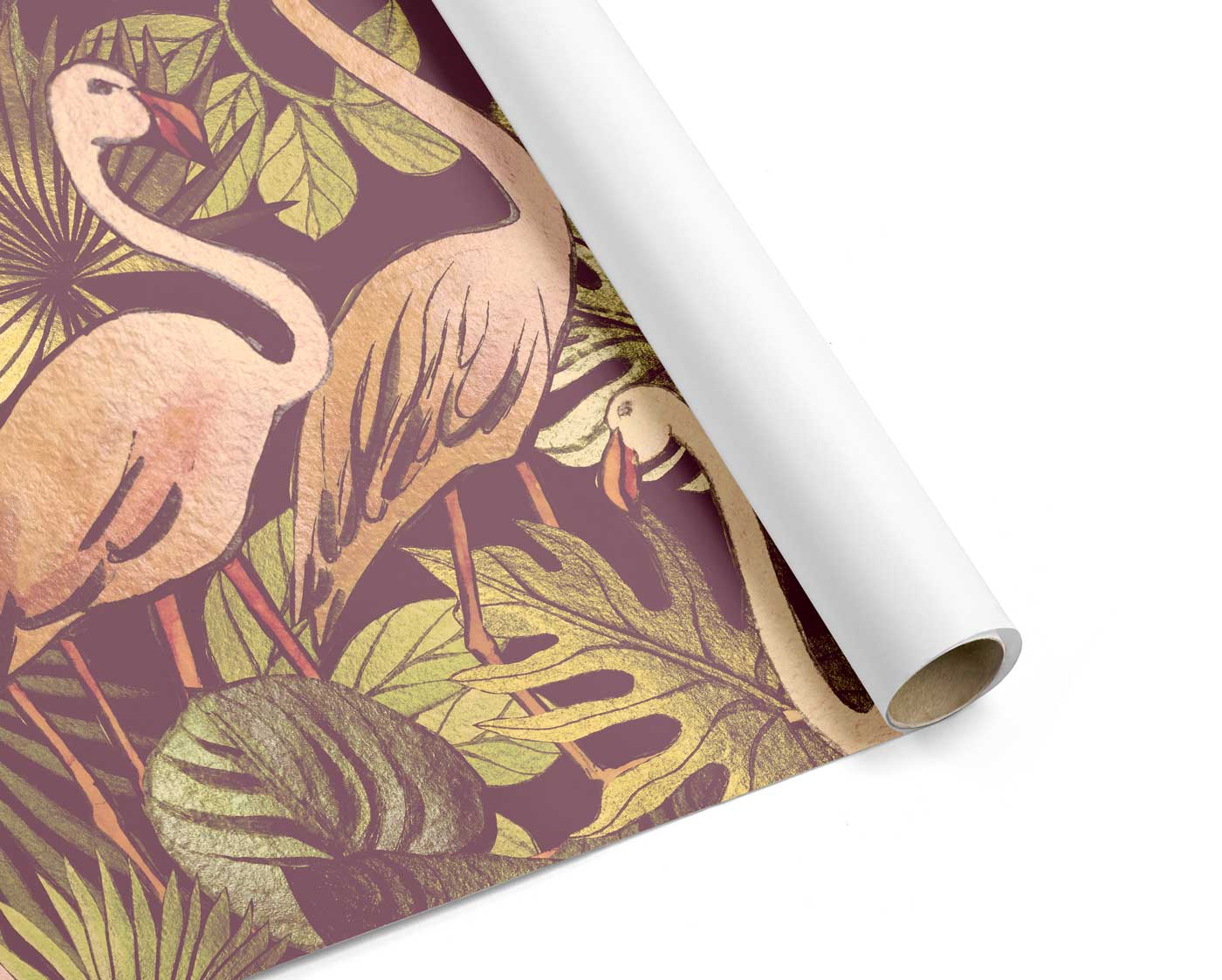 Jungle Flamingo Wallpaper #477-Repeat Pattern Wallpaper-Eazywallz
