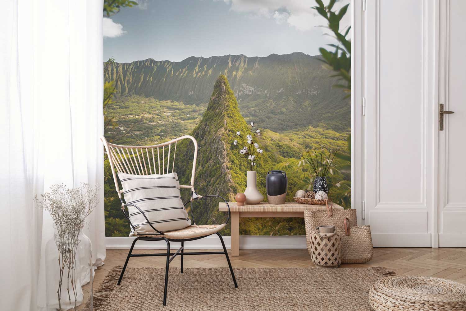 Jungle Mountain Peak Wall Mural-Wall Mural-Eazywallz