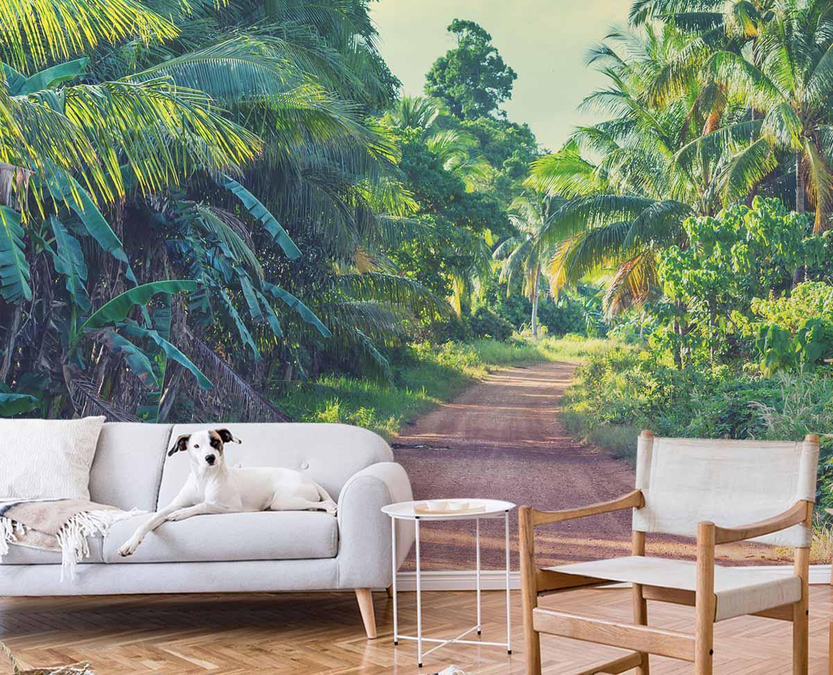 Jungle Road Wall Mural-Wall Mural-Eazywallz