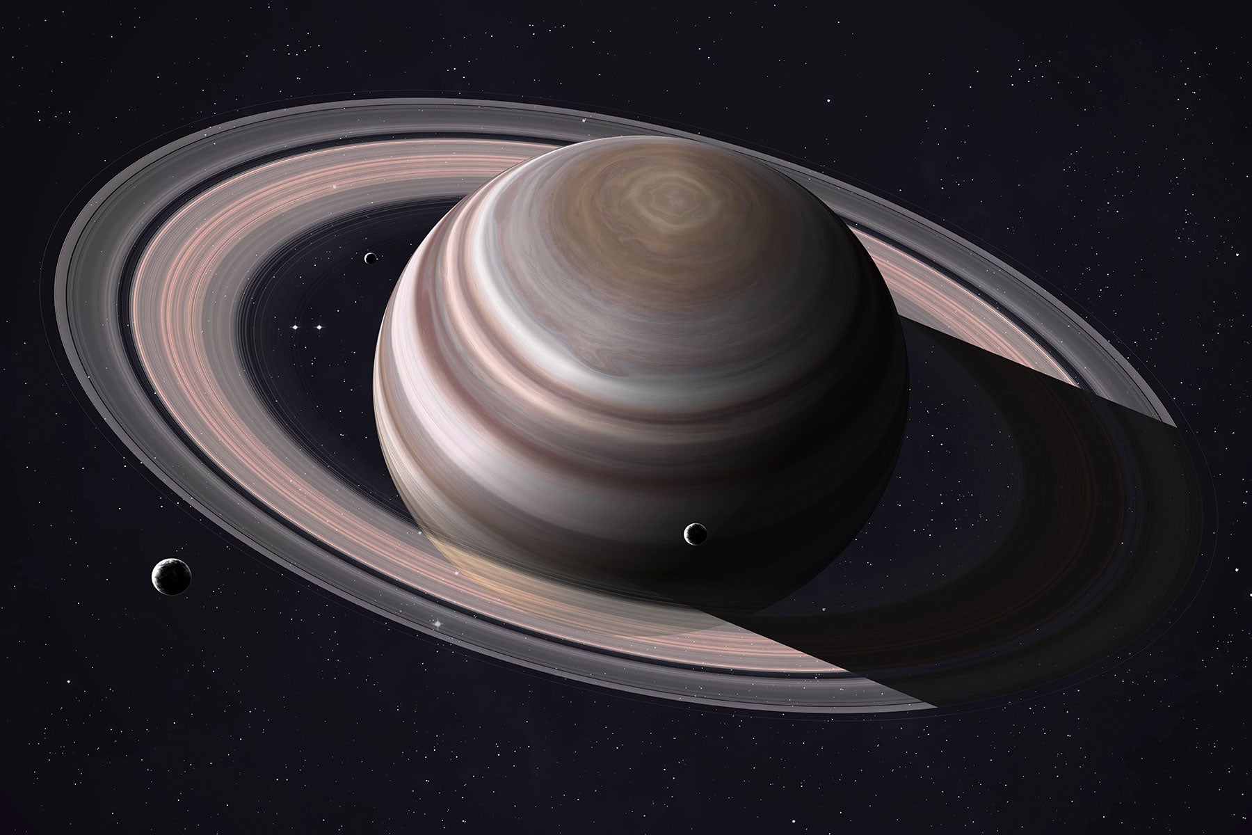 Saturn and Rings Wall Mural