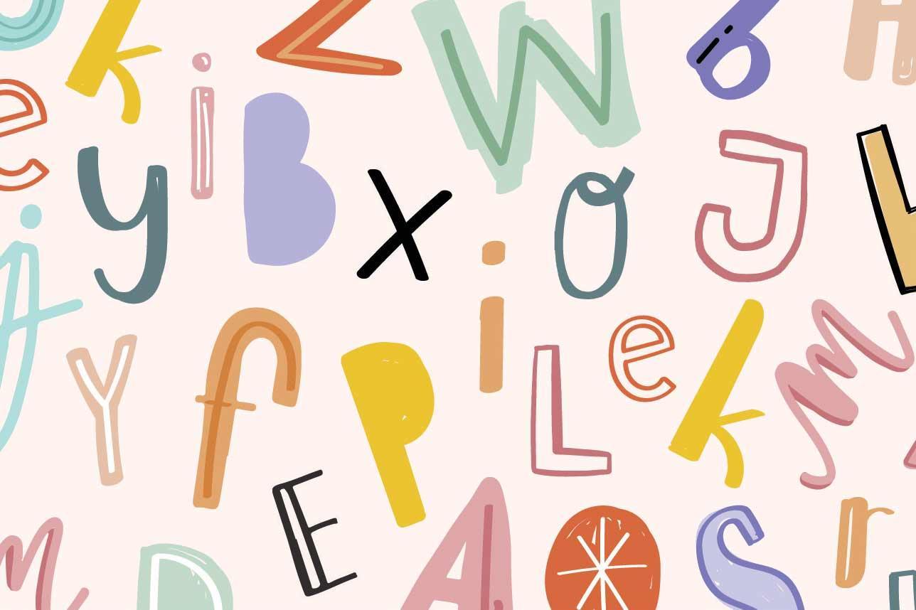 Kids Typography Wall Mural-Wall Mural-Eazywallz