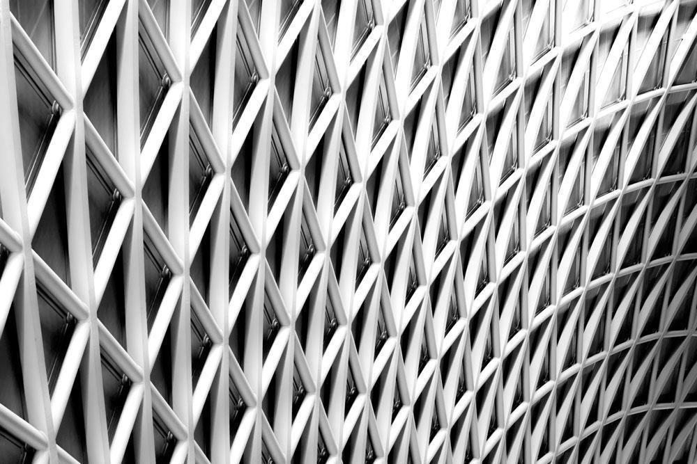 King's Cross Abstract Architecture Wall Mural-Wall Mural-Eazywallz