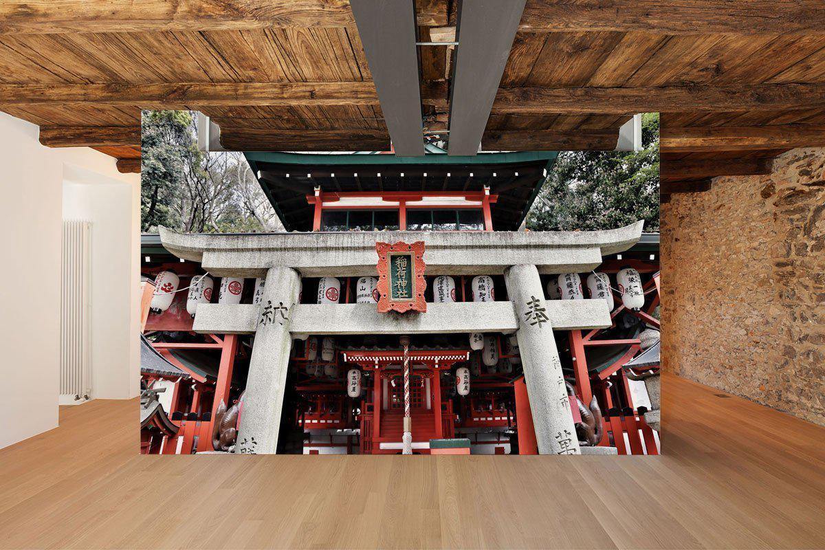 Kobe Temple Wall Mural-Wall Mural-Eazywallz