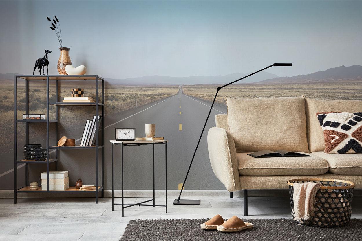 Long desert road Wall Mural-Wall Mural-Eazywallz