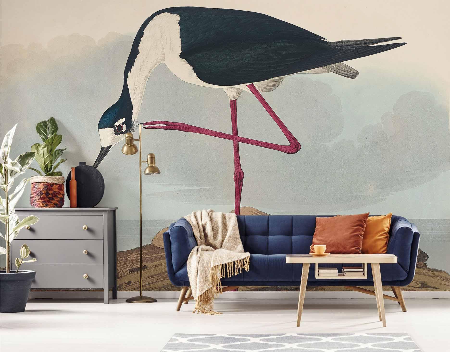 Long-legged Avocet Wall Mural-Wall Mural-Eazywallz
