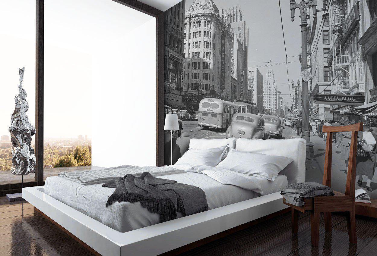 Los Angeles Street Scene in 1942 Wall Mural-Wall Mural-Eazywallz