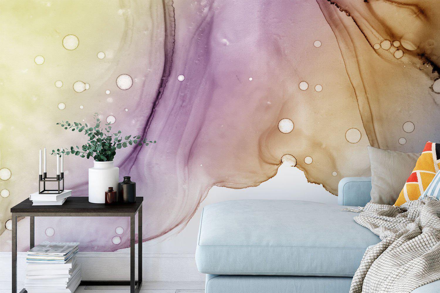 Lucid Rainbow Ink Utopia Wall Mural-Wall Mural-Eazywallz