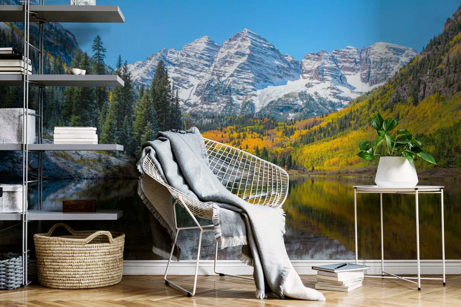 Maroon Bells and Maroon Lake Wall Mural-Wall Mural-Eazywallz
