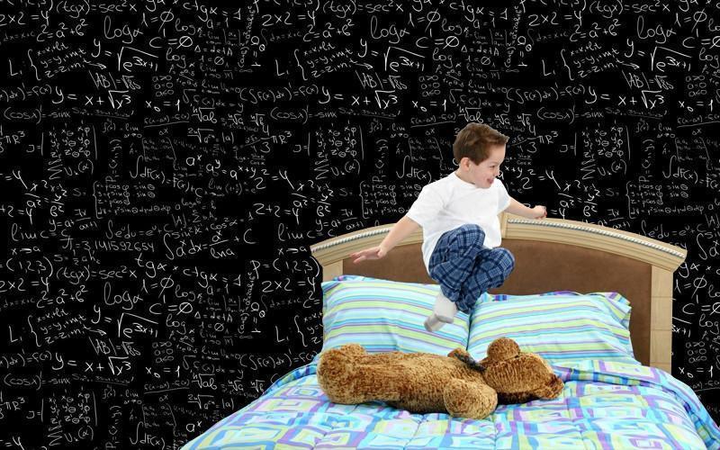 Math formulas in white Wall Mural-Wall Mural-Eazywallz