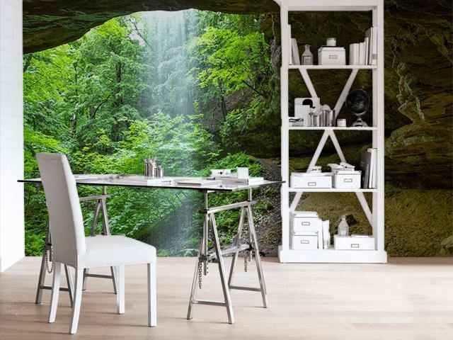 Memorial Falls, Michigan Canyon Wall Mural-Wall Mural-Eazywallz