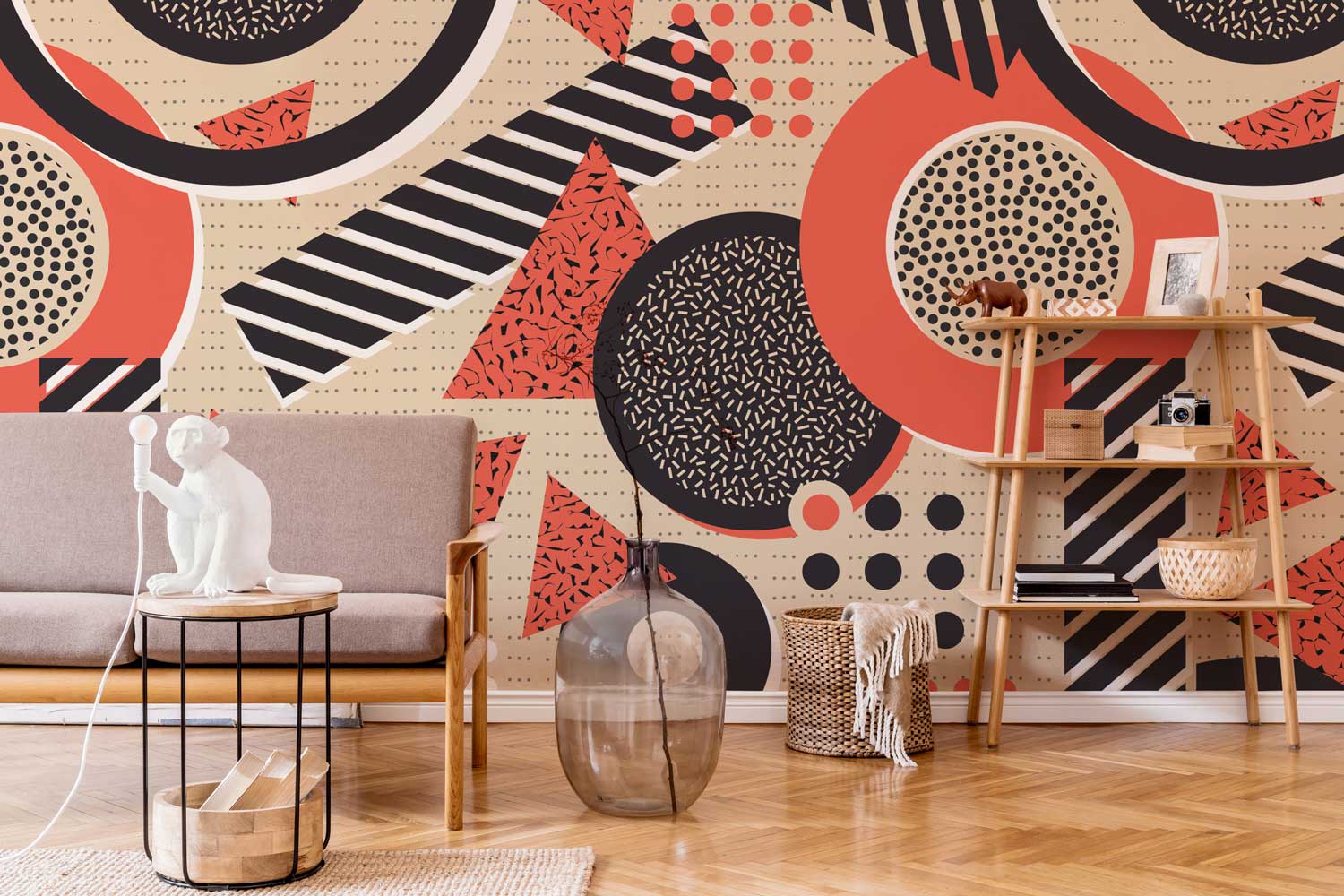 Memphis Shapes 2 Wall Mural-Wall Mural-Eazywallz