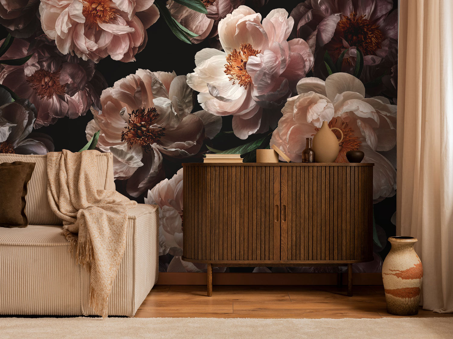 Midnight Floral 2 Wall Mural