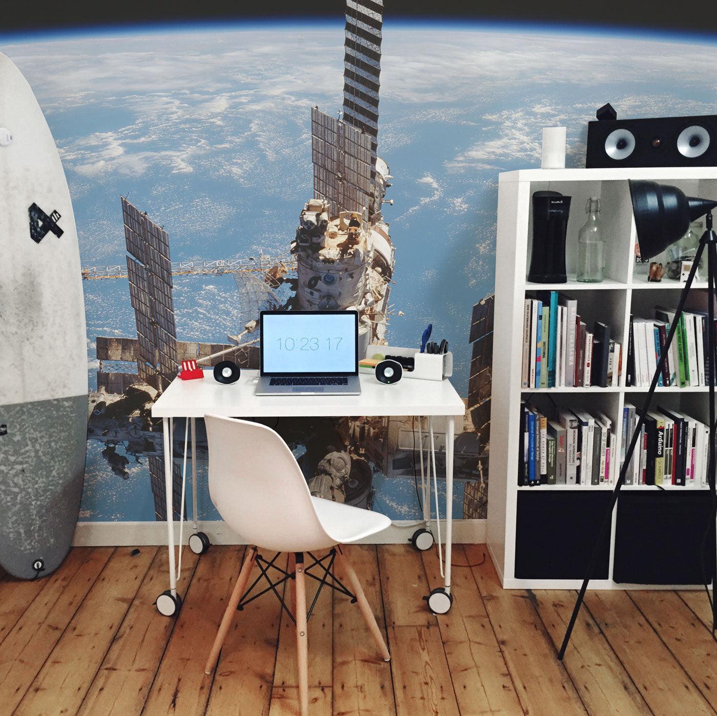 Mir Space Station Wall Mural-Wall Mural-Eazywallz