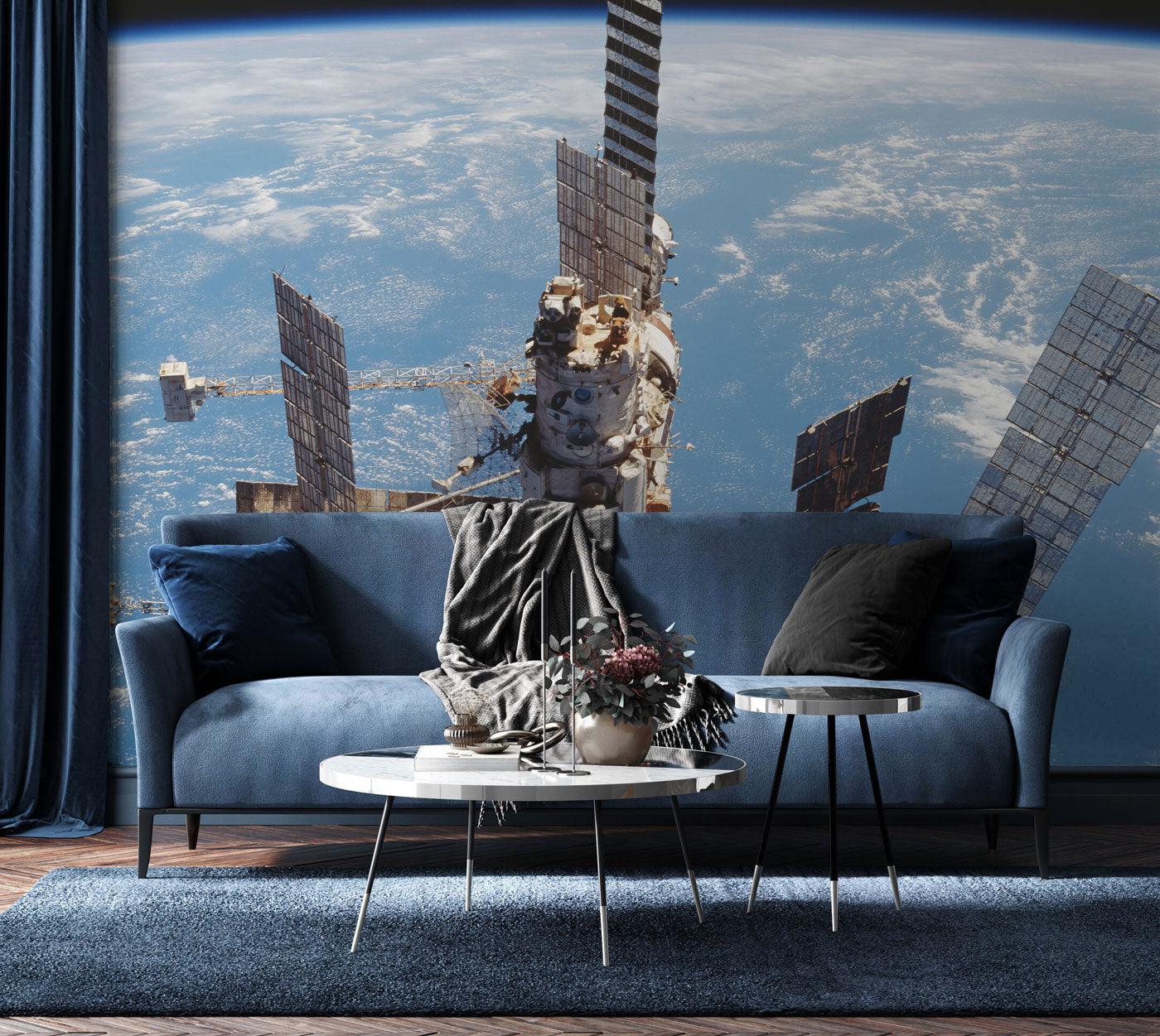 Mir Space Station Wall Mural-Wall Mural-Eazywallz