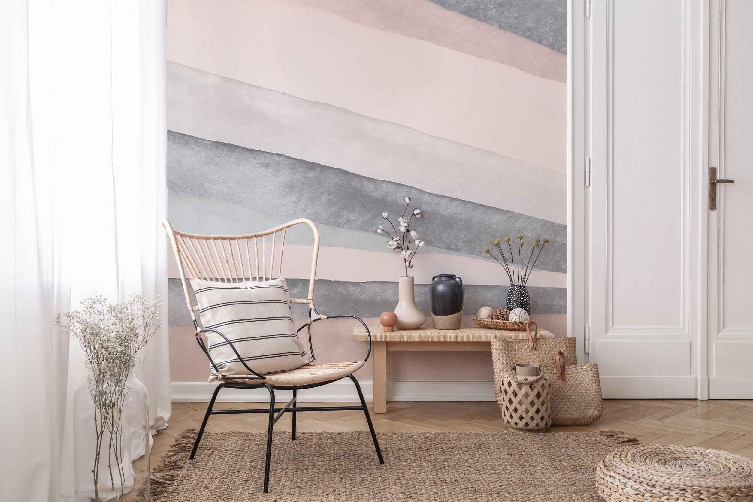 Mixed Abstract Stripes Wall Mural-Wall Mural-Eazywallz