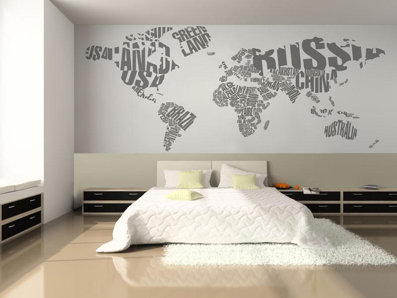 Modern World Map Wall Mural-Wall Mural-Eazywallz