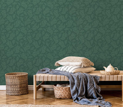 Morris Green Botanical Wallpaper #305-Repeat Pattern Wallpaper-Eazywallz