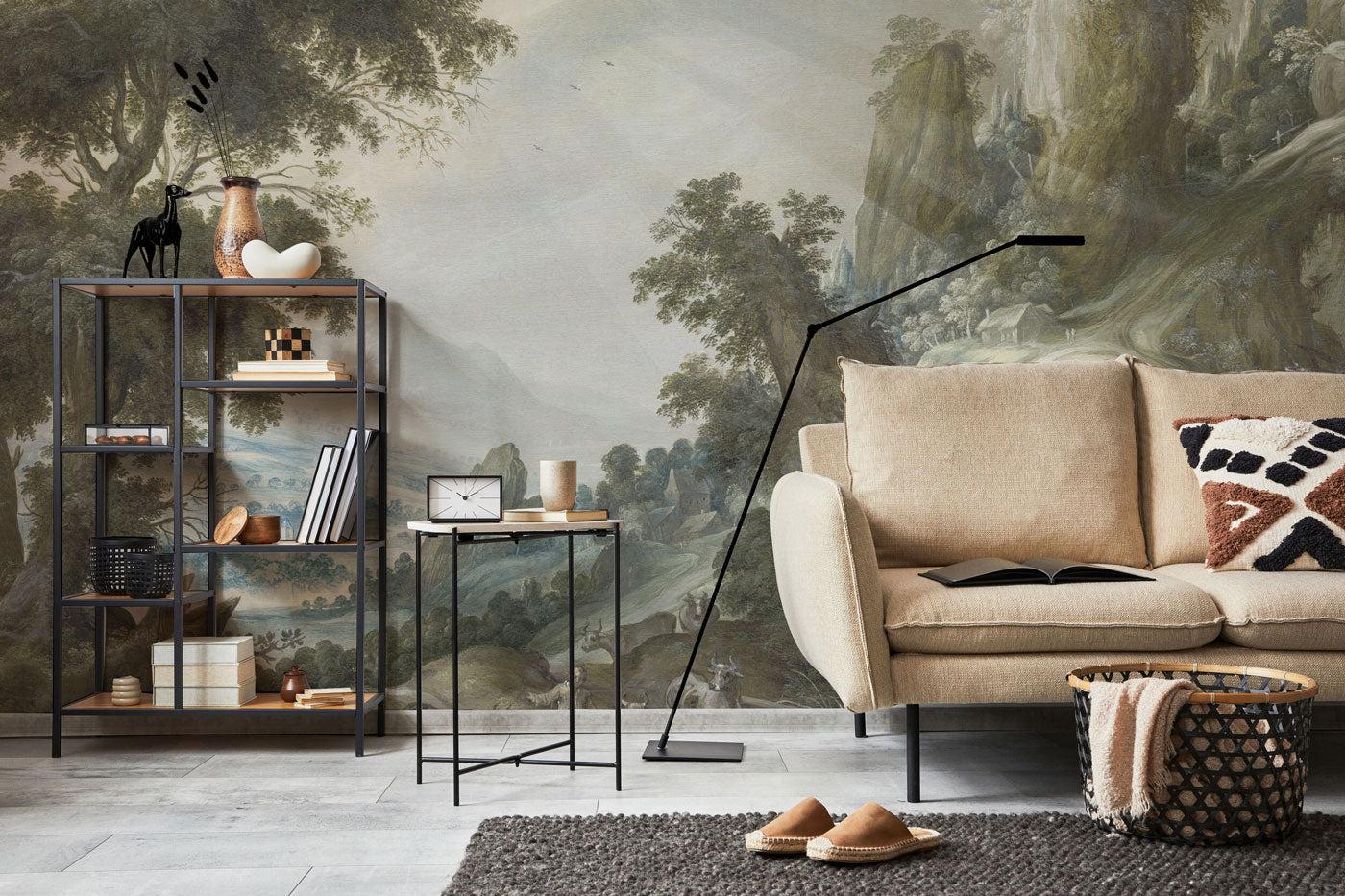 Mountain Landscape Painting Wall Mural-Wall Mural-Eazywallz