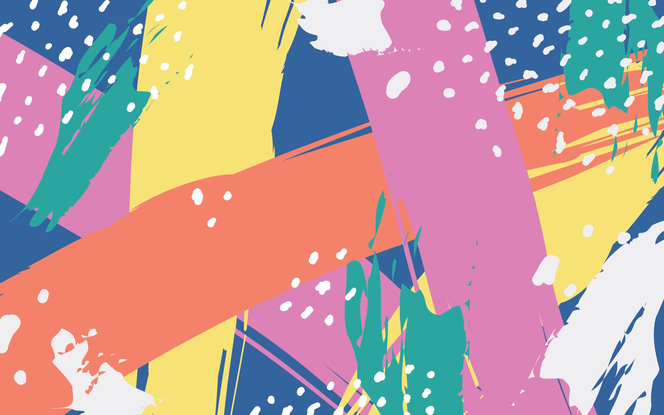 Multi Color Memphis Wall Mural-Wall Mural-Eazywallz