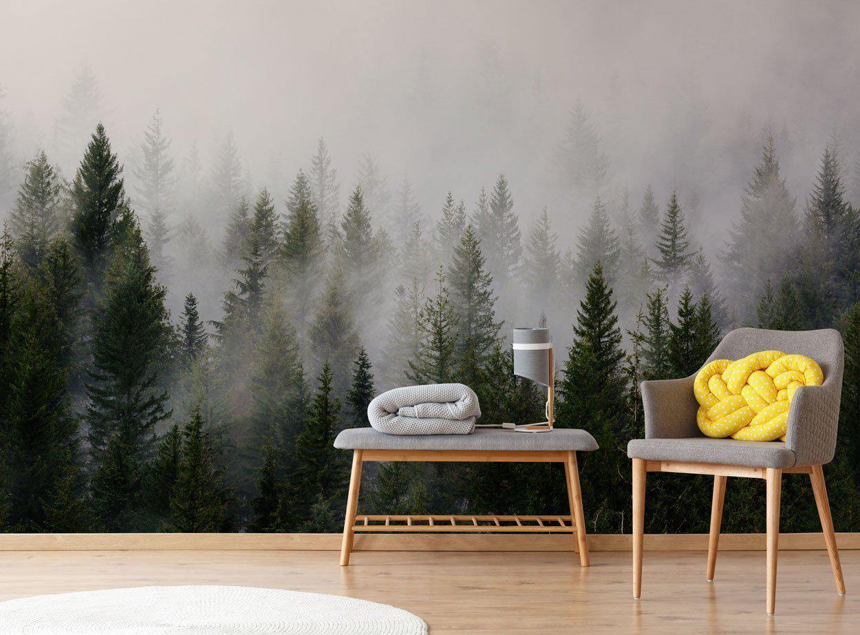 Mystic Forest Landscape Wall Mural-Wall Mural-Eazywallz
