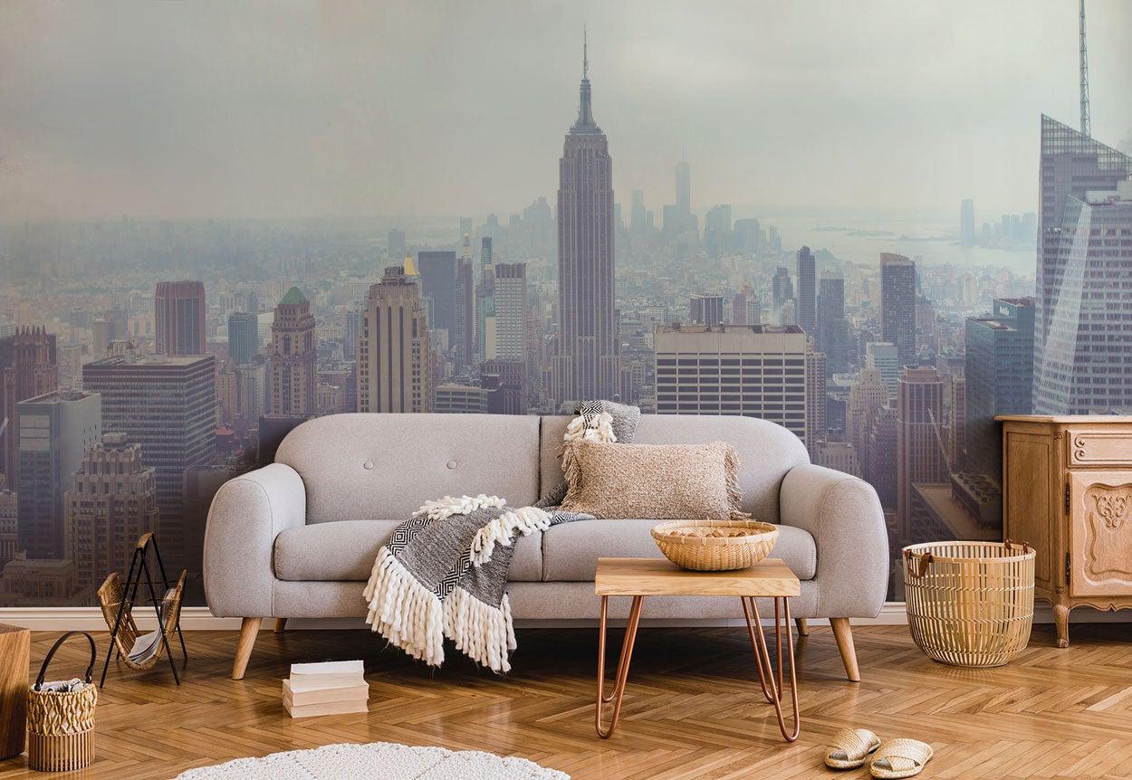 NYC Daytime City Skyline Wall Mural-Wall Mural-Eazywallz