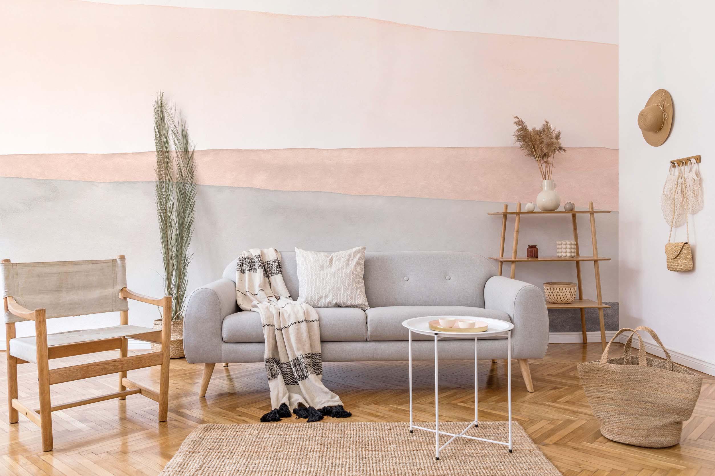 Natural Abstract Stripes 4 Wall Mural-Wall Mural-Eazywallz