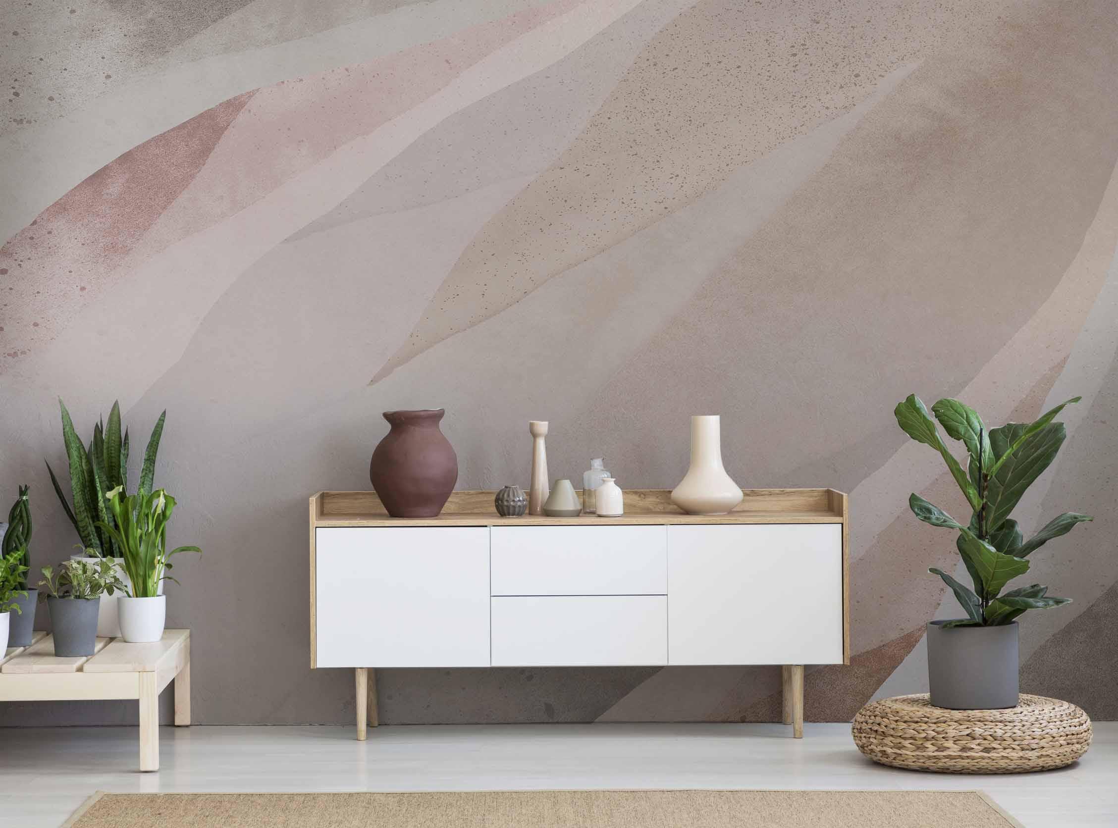 Natural Creme Abstract 2 Wall Mural-Wall Mural-Eazywallz