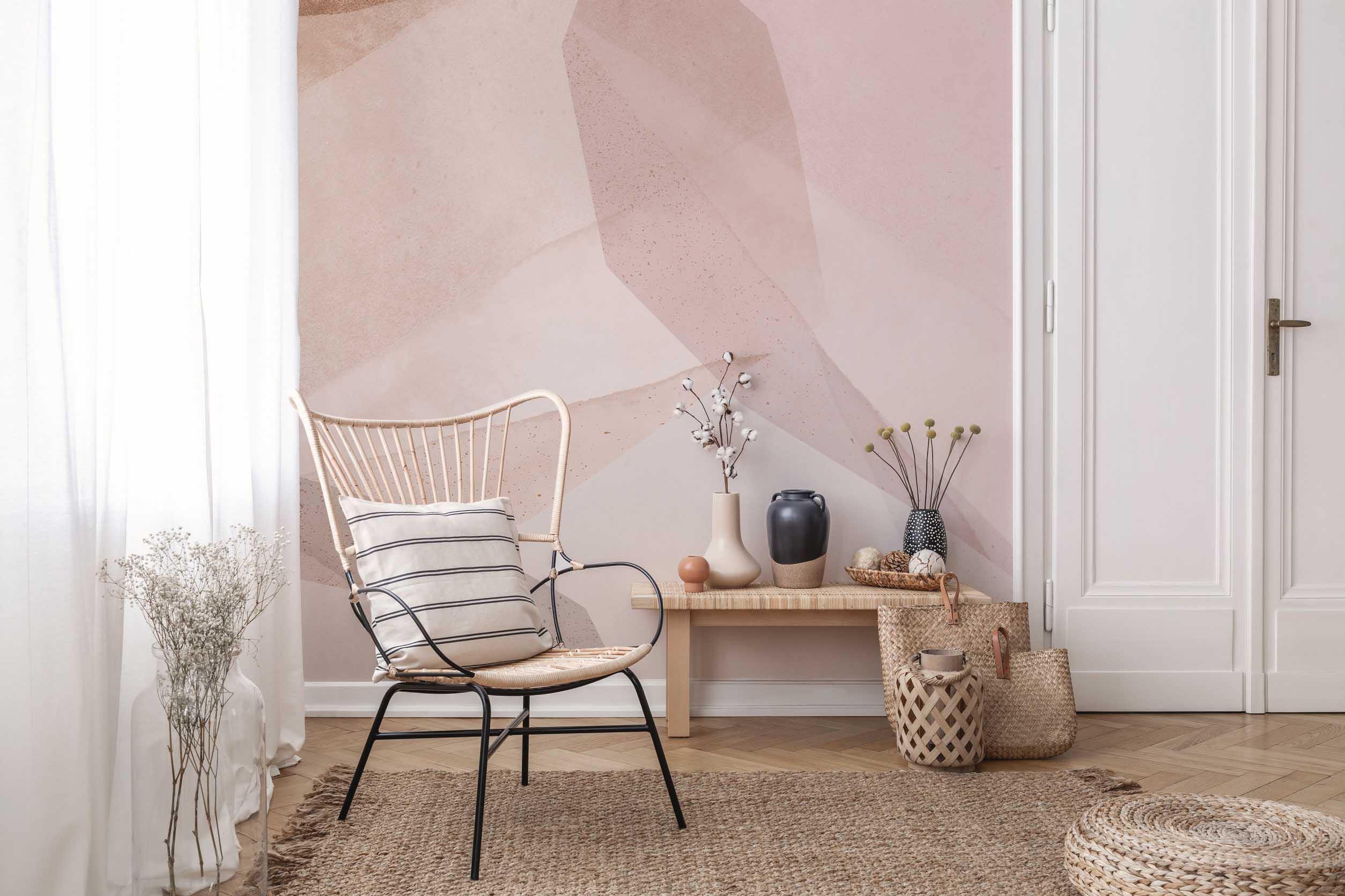 Natural Creme Abstract 3 Wall Mural-Wall Mural-Eazywallz