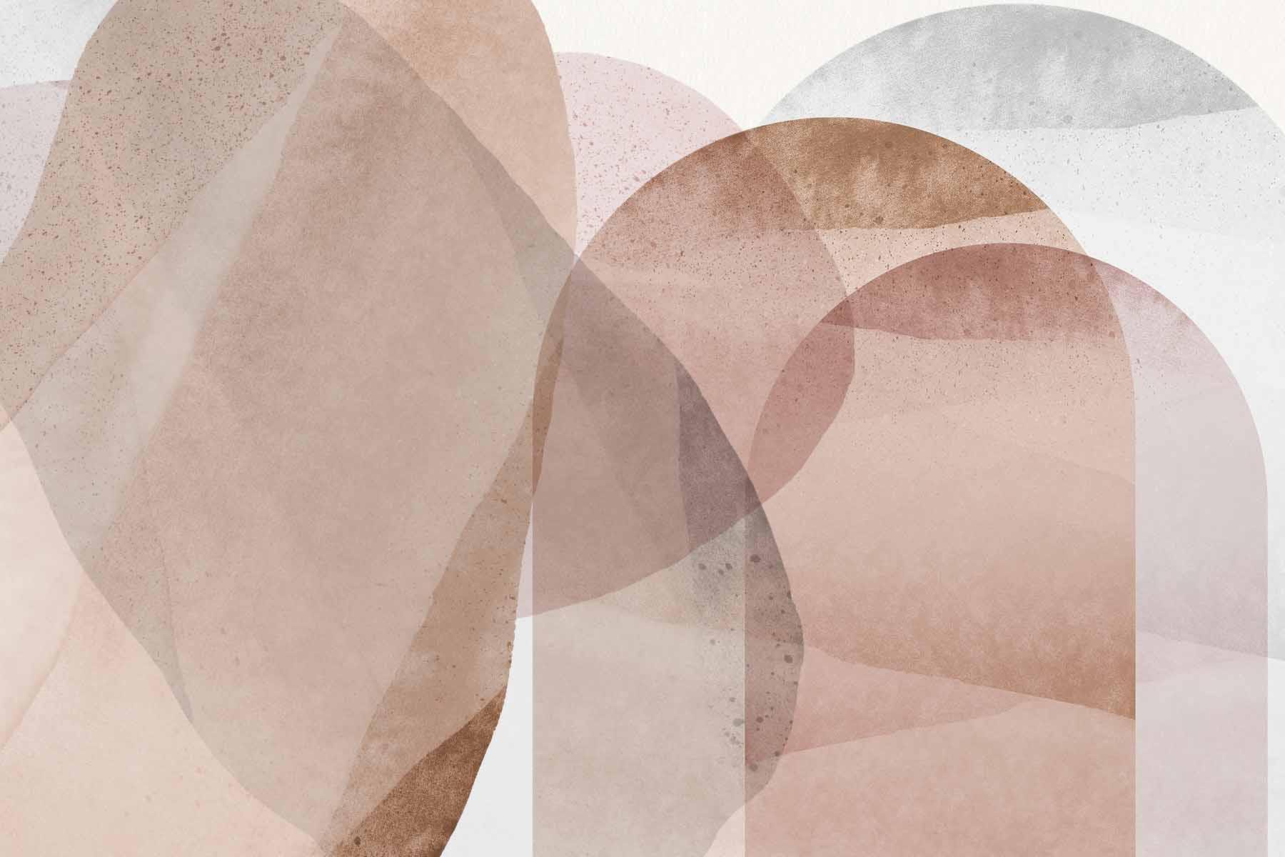 Natural Red Creme Abstract Wall Mural-Wall Mural-Eazywallz