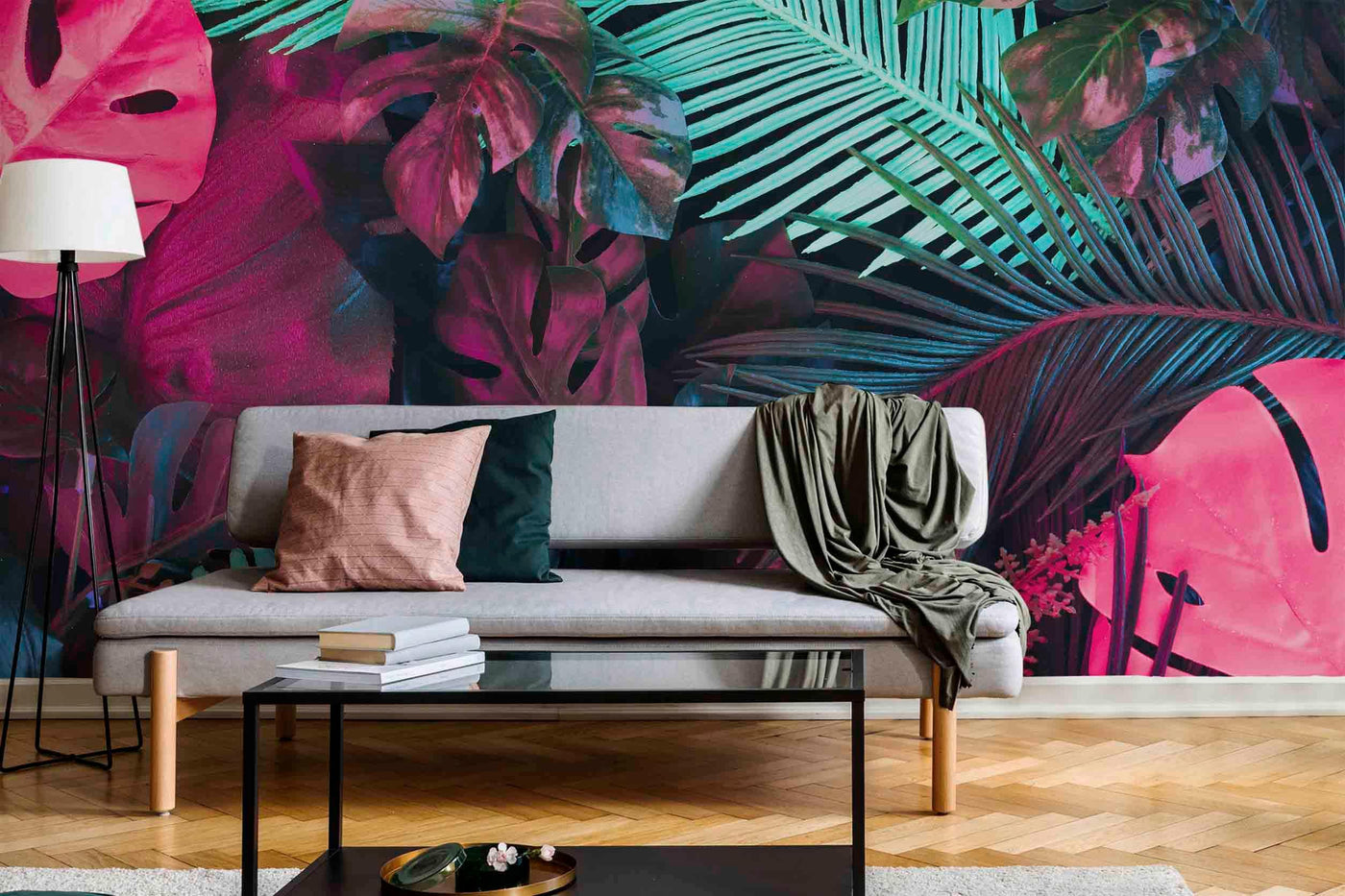 Neon Forest Wall Mural-Wall Mural-Eazywallz