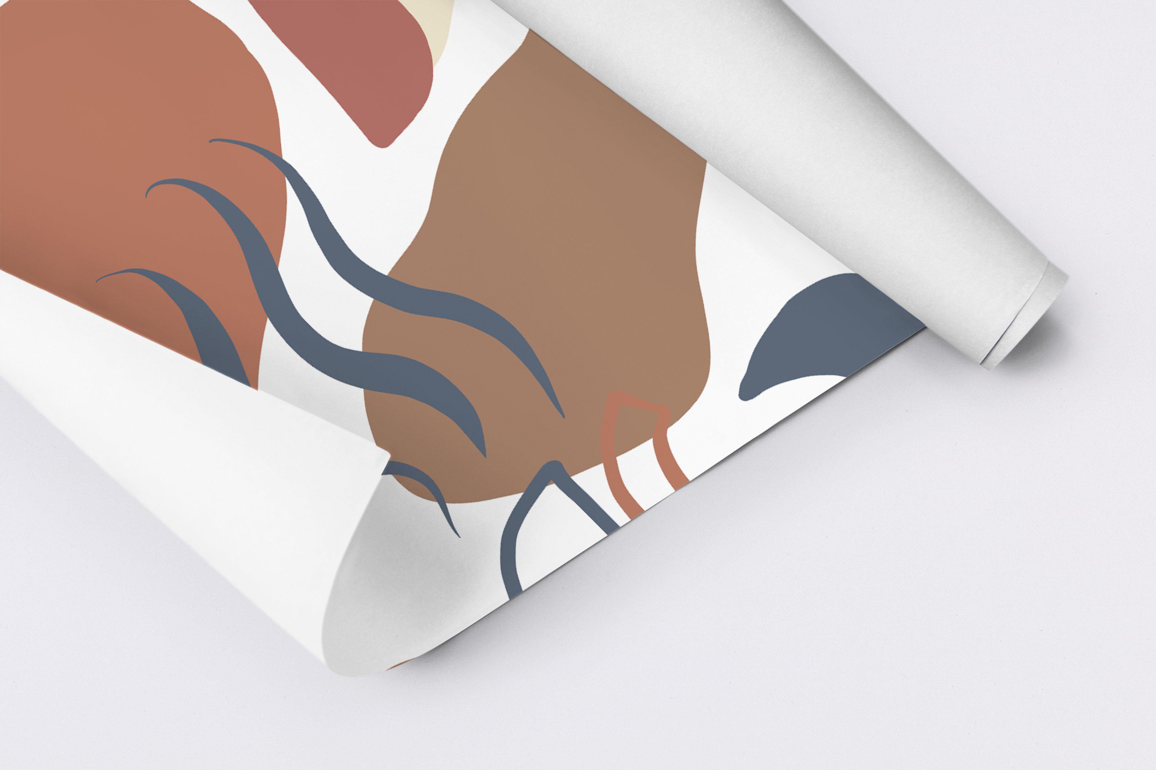 Neutral Shapes Desert Clay Wall Mural-Wall Mural-Eazywallz