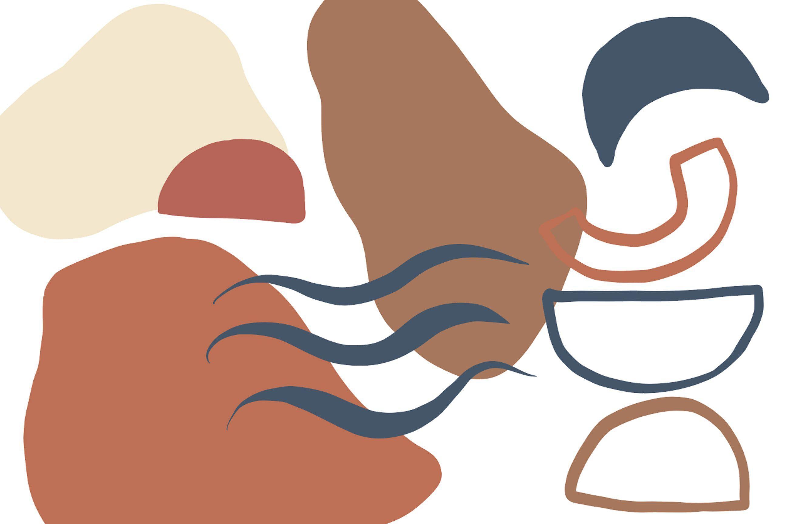 Neutral Shapes Desert Clay Wall Mural-Wall Mural-Eazywallz