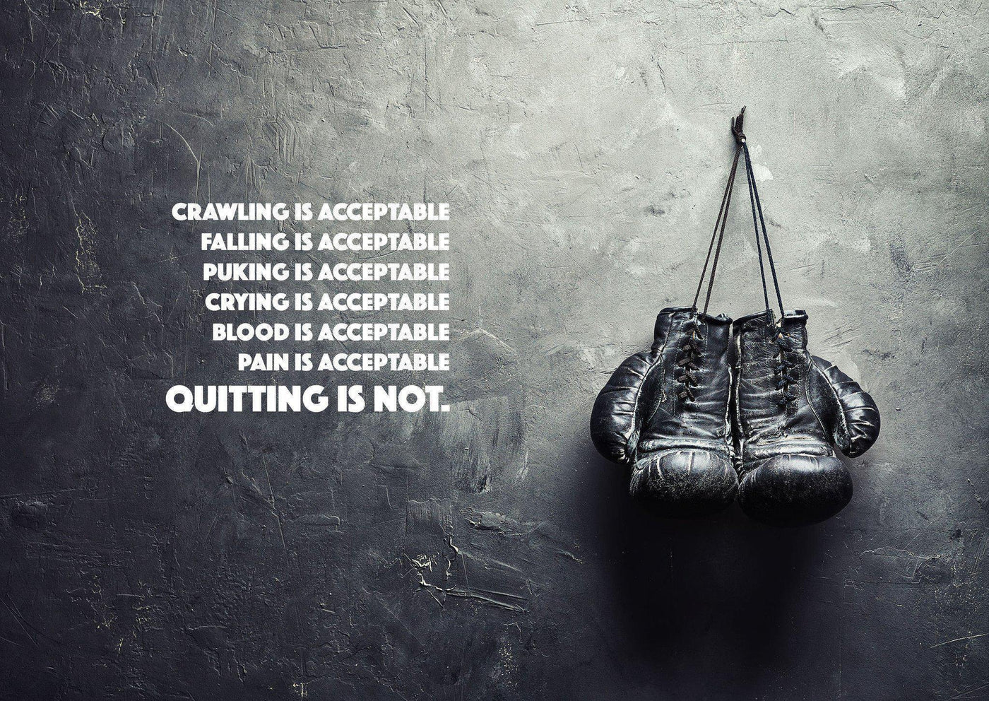 'Never Quit' Boxing Wall Mural-Wall Mural-Eazywallz