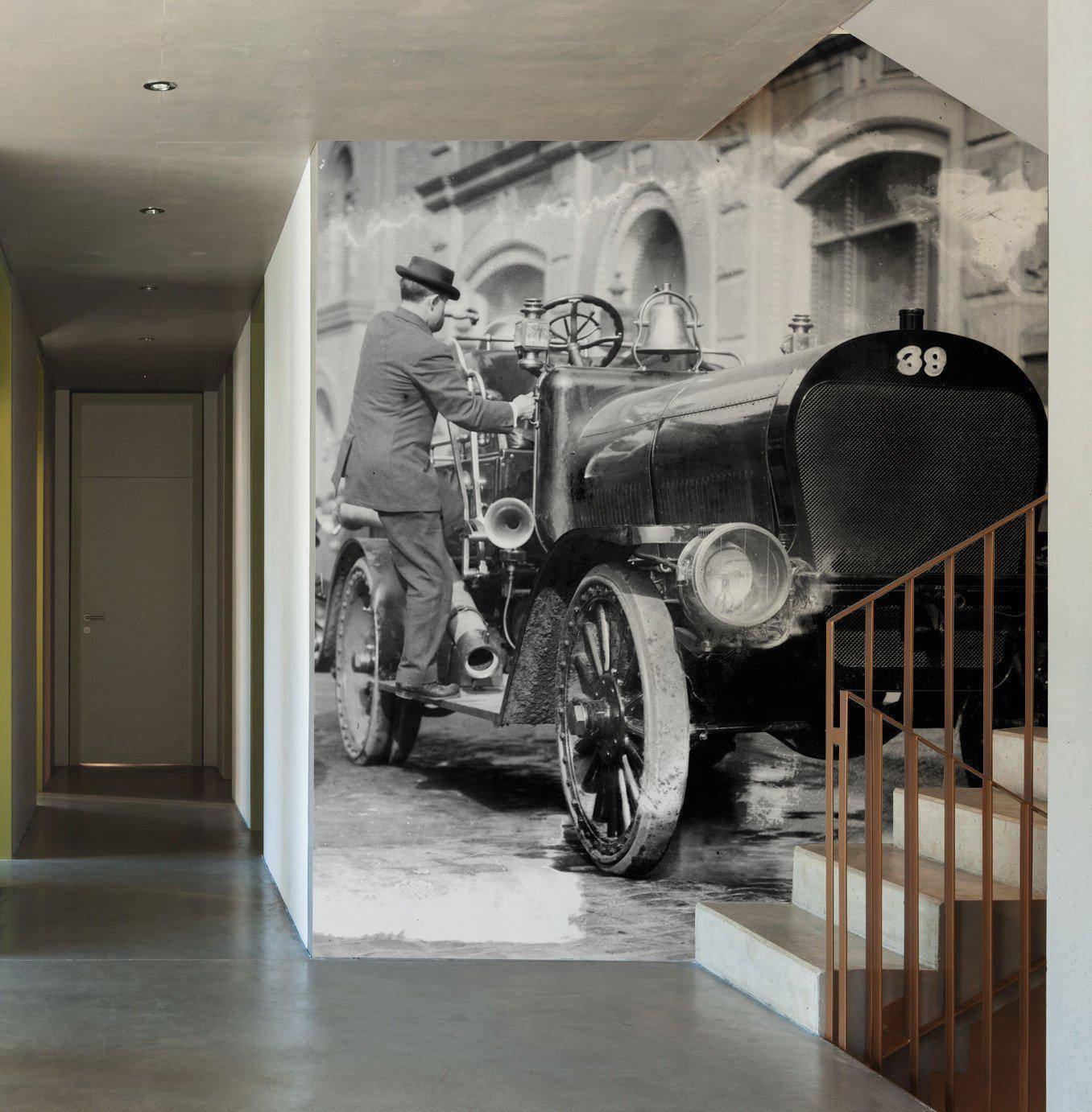 New York City Vintage Fire Engine Wall Mural-Wall Mural-Eazywallz