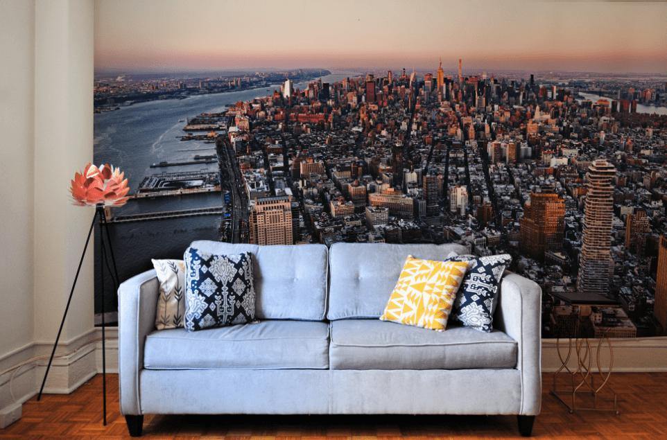 New York Skyline at Dawn Wall Mural-Wall Mural-Eazywallz