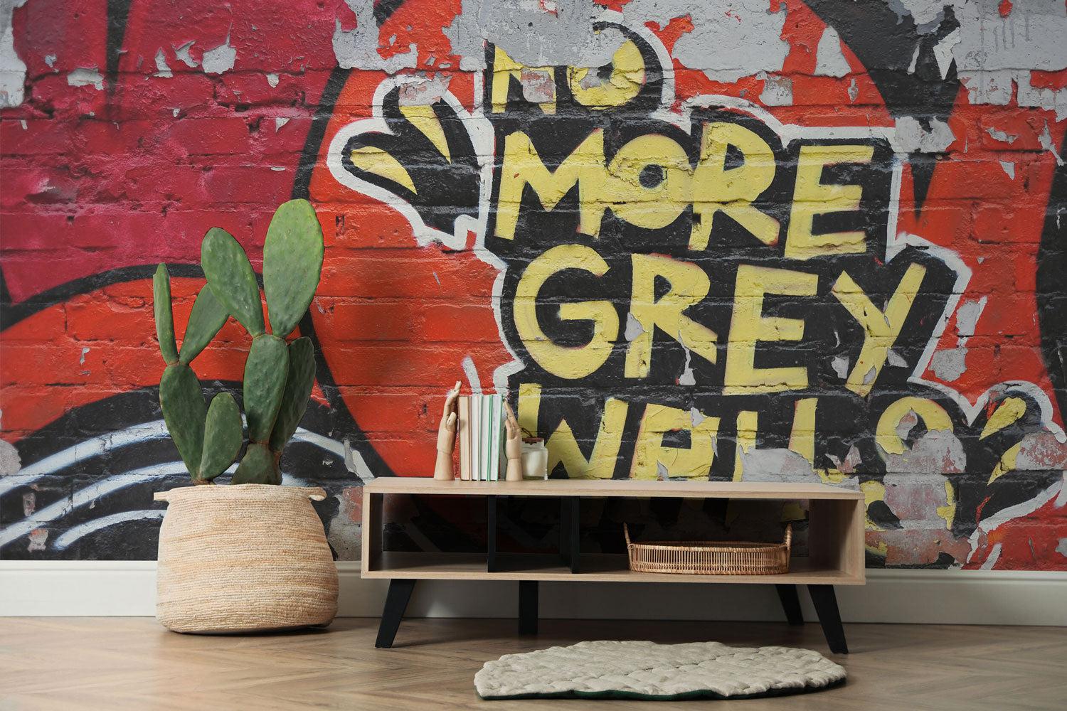 No more grey walls Wall Mural-Wall Mural-Eazywallz