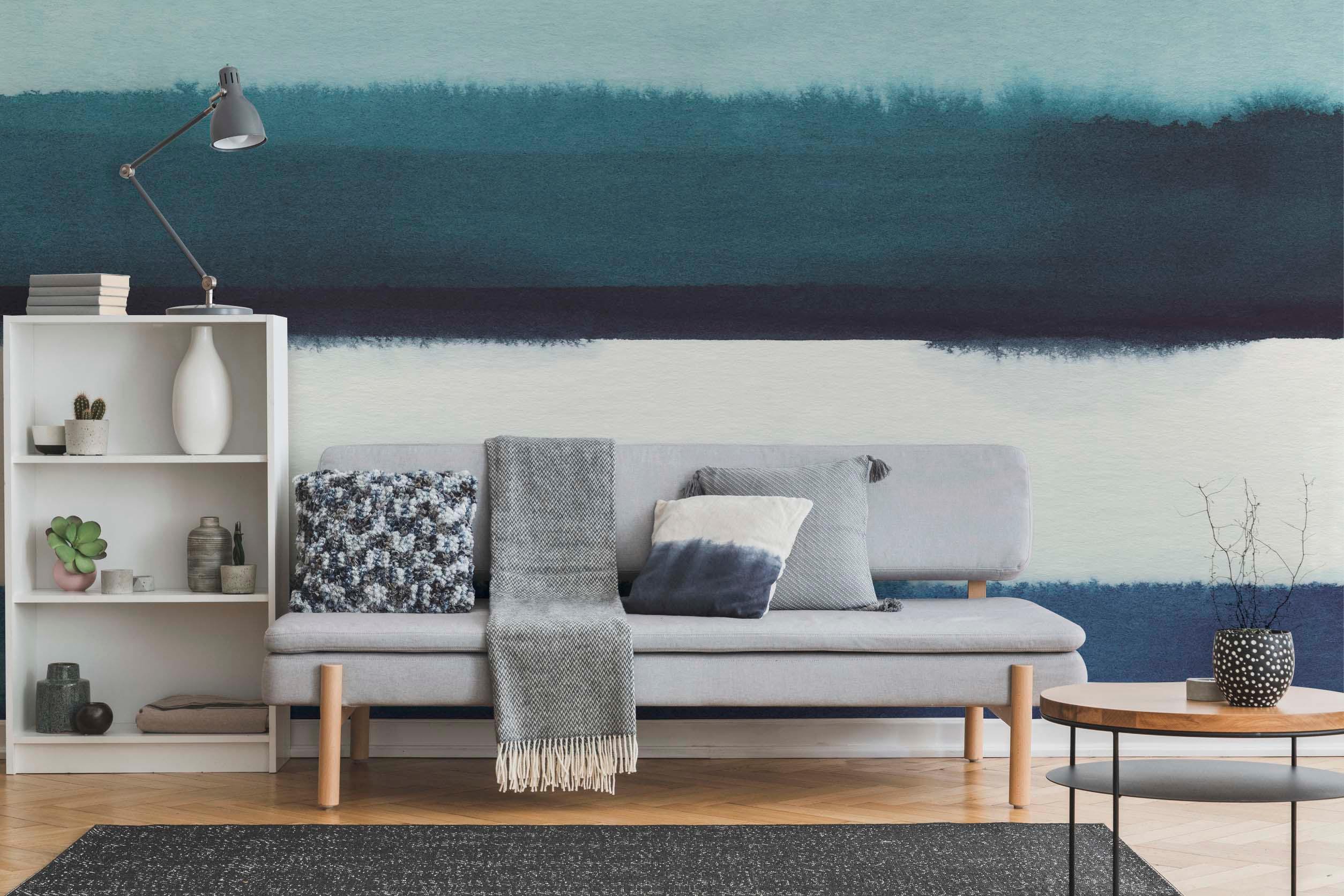 Ocean Mist Color Block Wall Mural-Wall Mural-Eazywallz