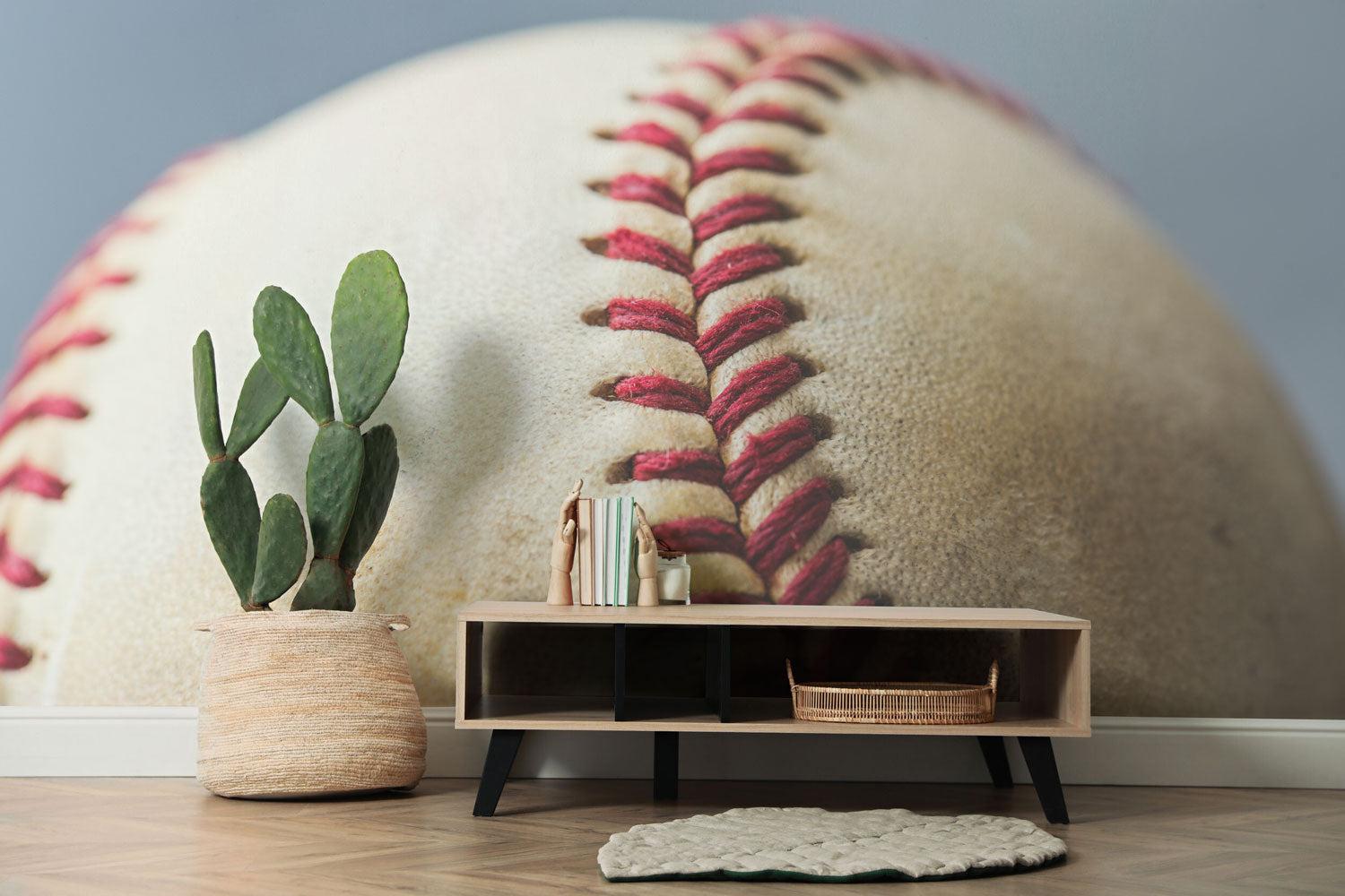 Old Baseball Closeup 2 Wall Mural-Wall Mural-Eazywallz